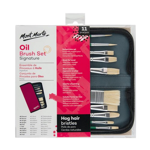 MONT MARTE BRUSH SET WALLET 11 Piece - Oil